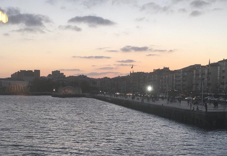 Atardecer en la Bah&iacute;a de Santander