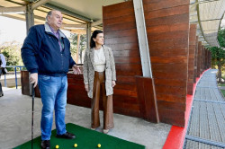 El campo de pr&aacute;cticas de golf de Matale&ntilde;as ya tiene nueva cubierta e iluminaci&oacute;n con pantallas y proyectores
