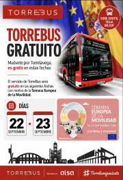 El Torrebus ser&aacute; gratuito los d&iacute;as 22 y 23 con motivo de la Semana Europea de la Movilidad
