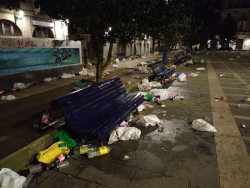 Igual: culpa a los j&oacute;venes de las basuras que quedan despu&eacute;s de las concentraciones