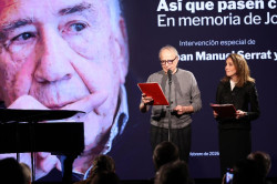 Serrat y Ana Bel&eacute;n ponen voz en el Cervantes a versos de Margarit, poeta "de las dos lenguas", a los 5 a&ntilde;os de su muerte